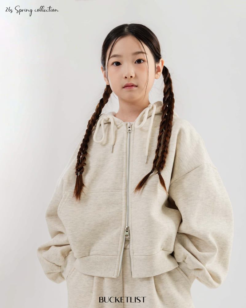 Two-way Crop Hoodie Zip-up by Bucket List for Child - view 12