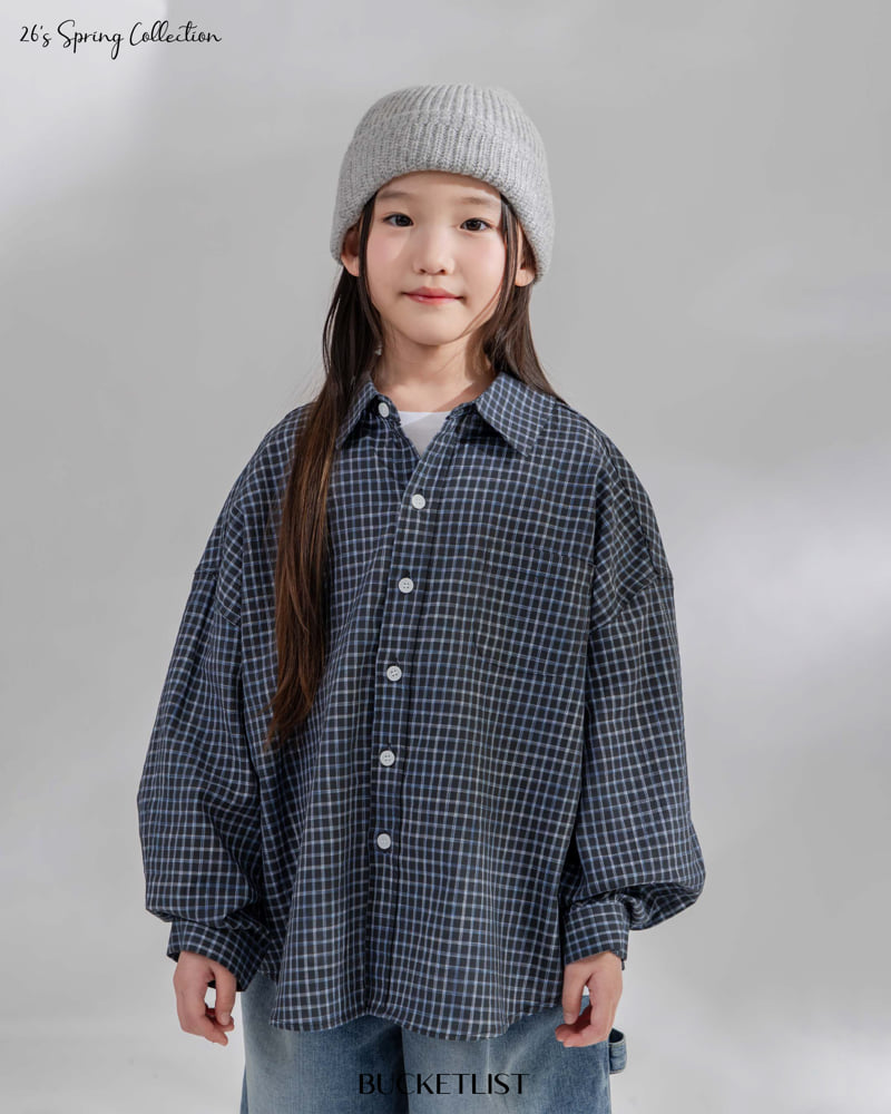 Bucket List - Korean Children Fashion - #childrensboutique - Crease Check Shirt - 8