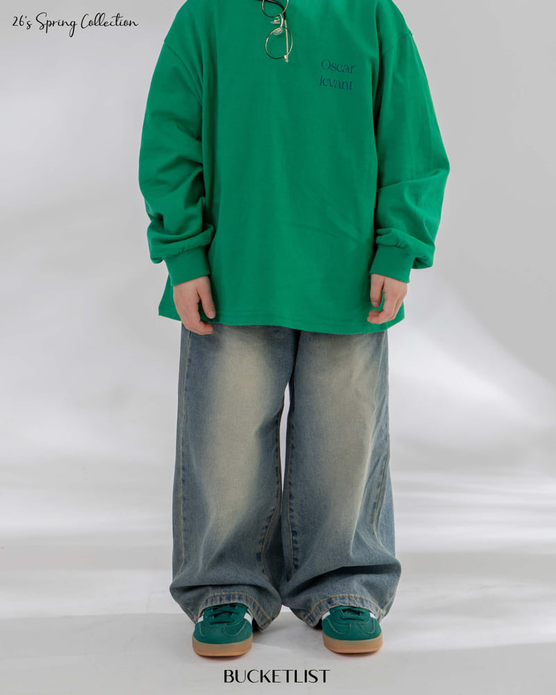 Bucket List - Korean Children Fashion - #childrensboutique - Cat Brush Denim Pants - 9