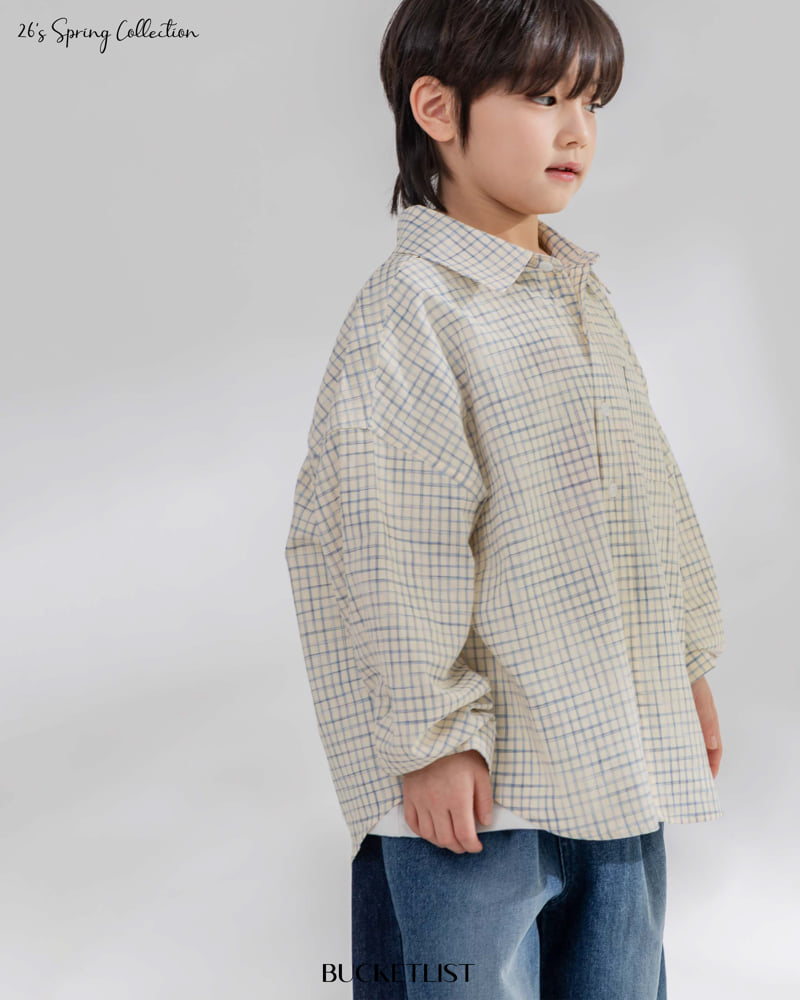 Bucket List - Korean Children Fashion - #designkidswear - Crease Check Shirt - 9