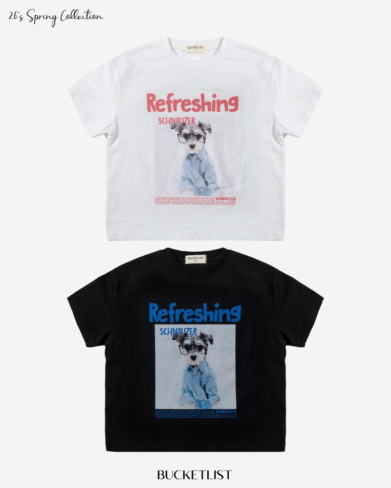 Bucket List - Korean Children Fashion - #designkidswear - Schnauzer Short Sleeve Tee