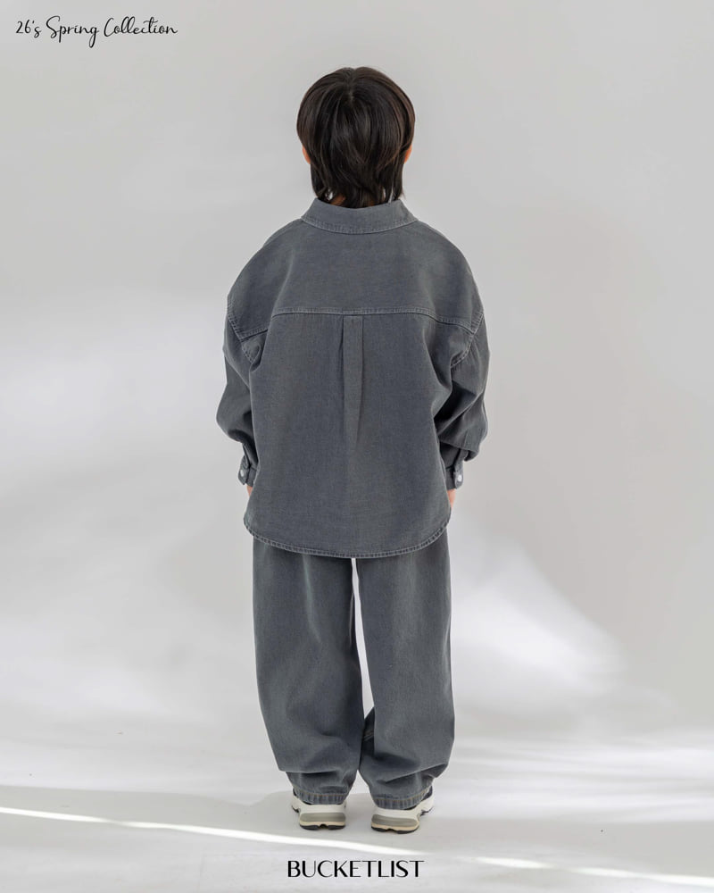 Bucket List - Korean Children Fashion - #designkidswear - Basic Denim Shirt - 12