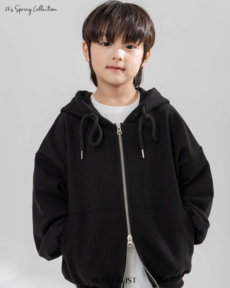 Bucket List - Korean Children Fashion - #designkidswear - Two-way Sweat Hoodie Zip-up - 11