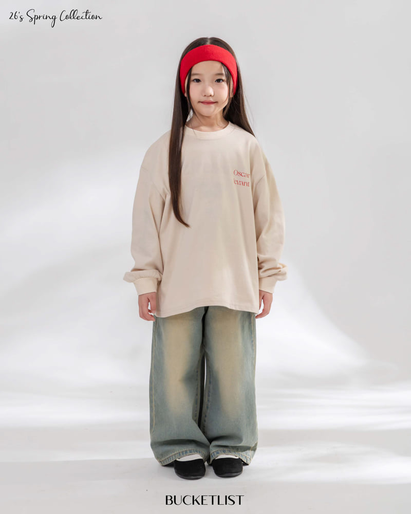 Bucket List - Korean Children Fashion - #designkidswear - Cat Brush Denim Pants - 10