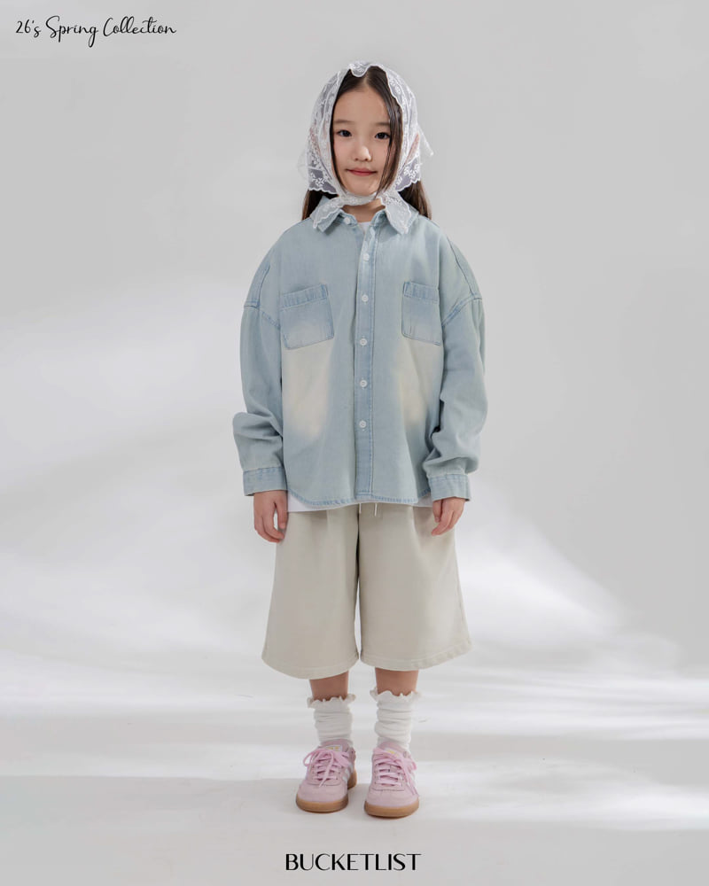 Bucket List - Korean Children Fashion - #discoveringself - Washed Denim Shirt - 6