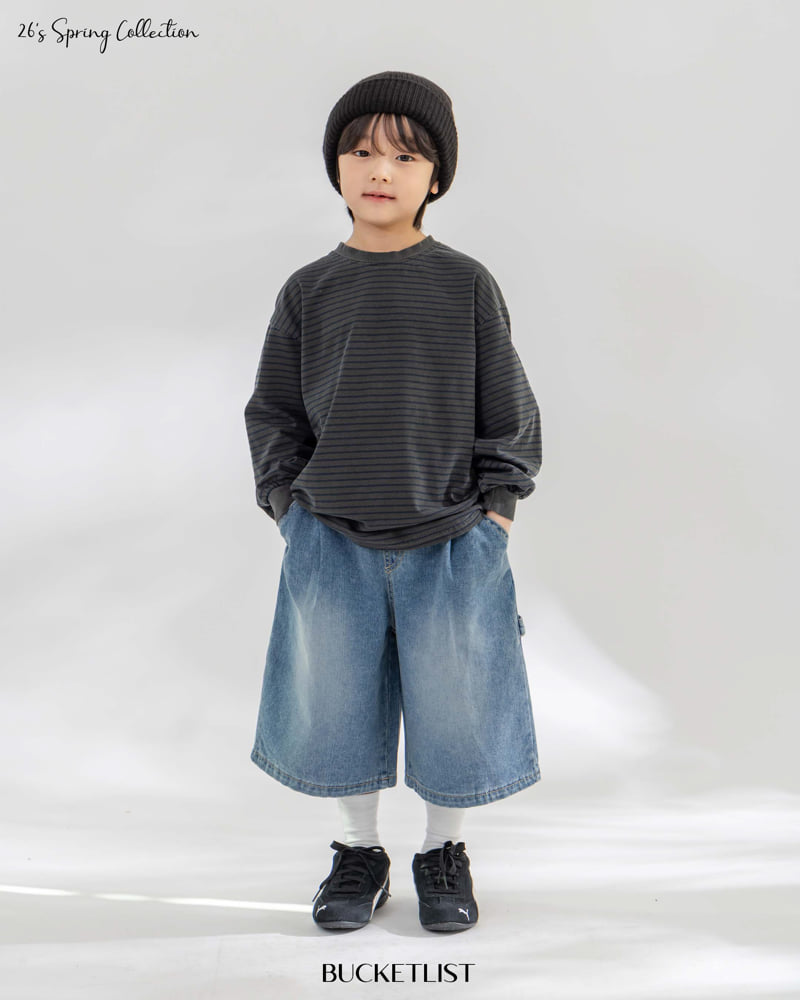 Bucket List - Korean Children Fashion - #fashionkids - 26 Stripe Pigment Tee - 9