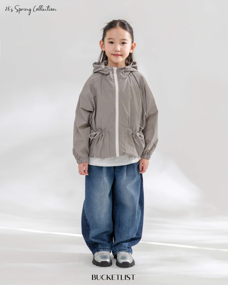 Bucket List - Korean Children Fashion - #kidsshorts - Check Windbreaker - 9