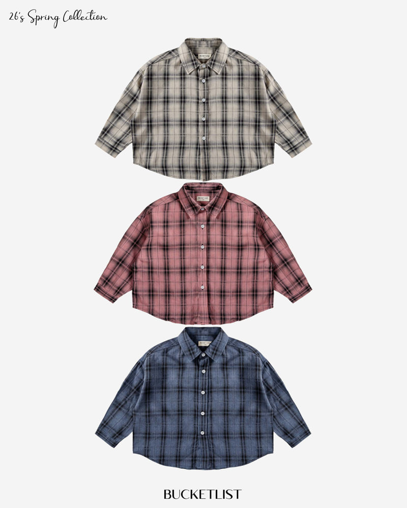Bucket List - Korean Children Fashion - #kidsstore - 26 Dyed Check Shirt