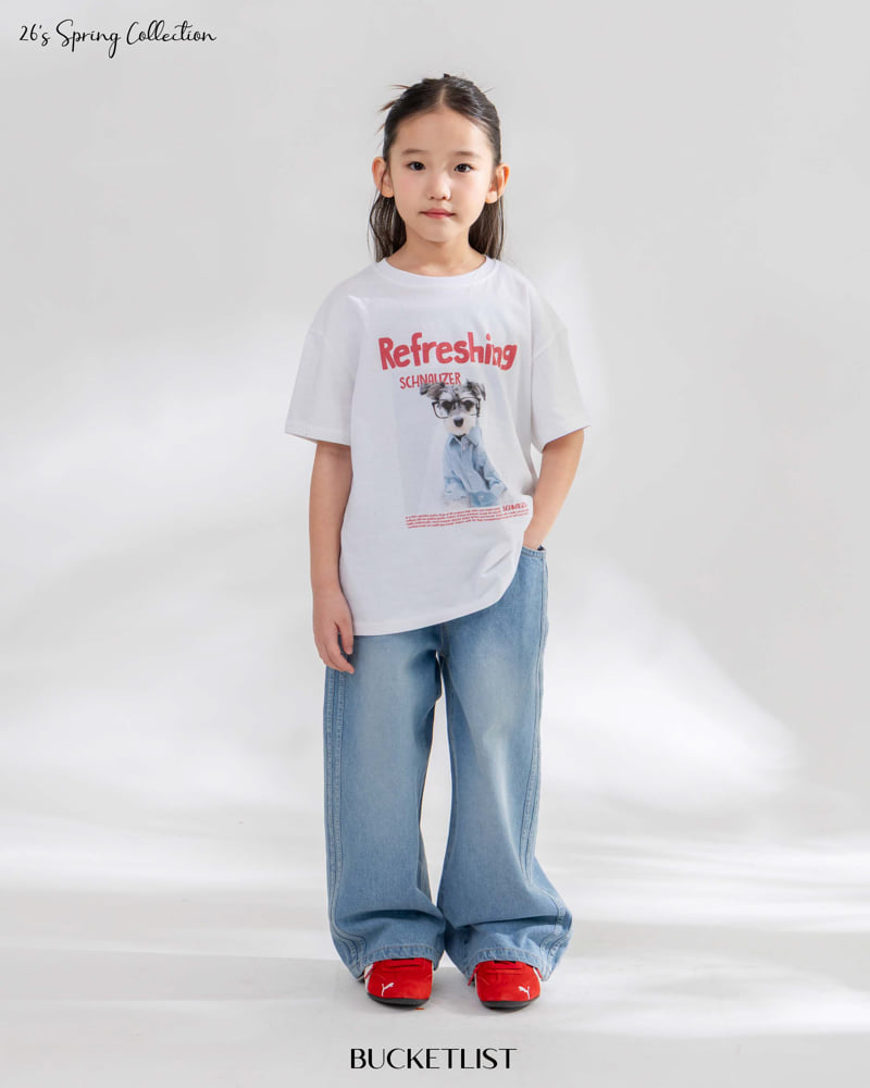 Bucket List - Korean Children Fashion - #kidsstore - Track Brush Denim Pants - 6