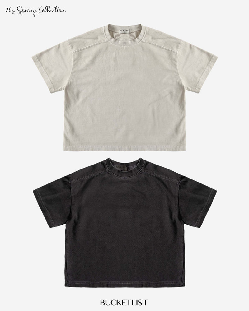 Bucket List - Korean Children Fashion - #kidsstore - Dyed Short Sleeve Tee