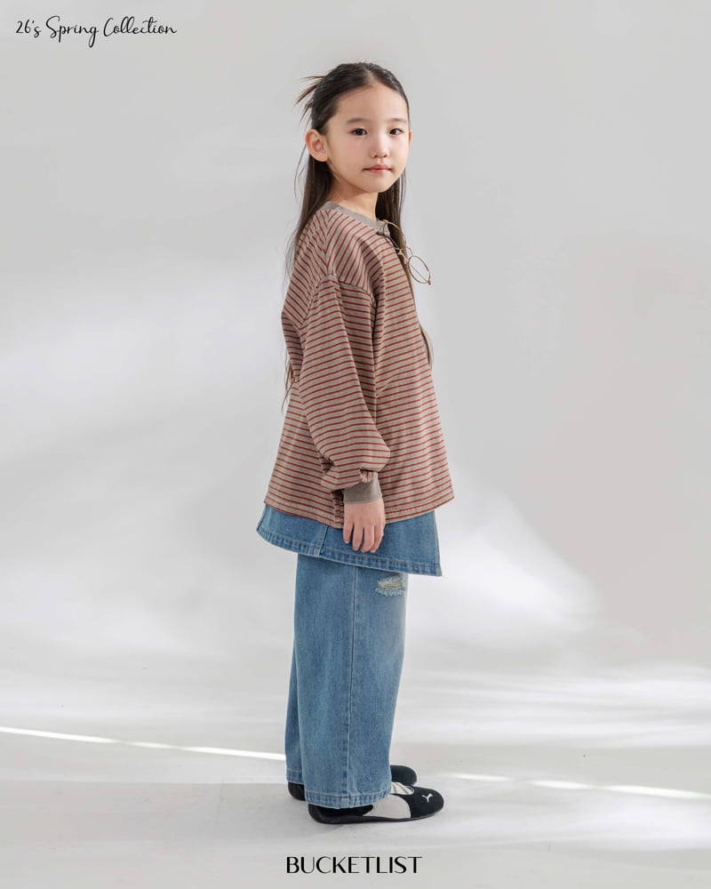 Bucket List - Korean Children Fashion - #kidzfashiontrend - 26 Stripe Pigment Tee - 12