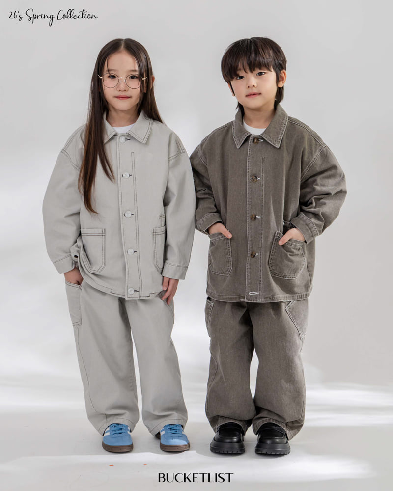 Bucket List - Korean Children Fashion - #kidzfashiontrend - Cation Work Jacket - 7