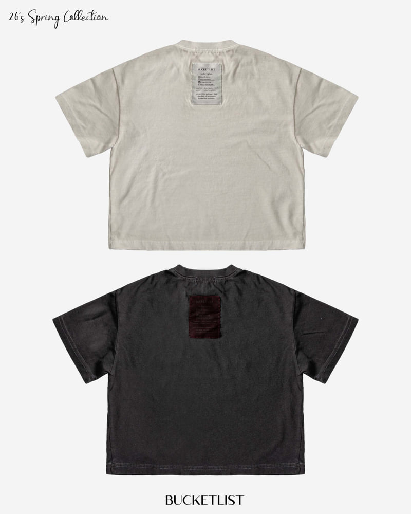 Bucket List - Korean Children Fashion - #kidzfashiontrend - Dyed Short Sleeve Tee - 2