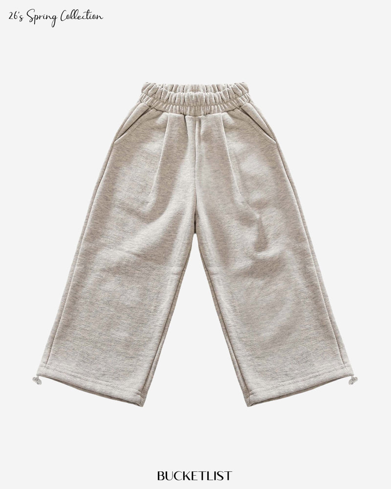 Bucket List - Korean Children Fashion - #littlefashionista - Wide Sweatpants - 2