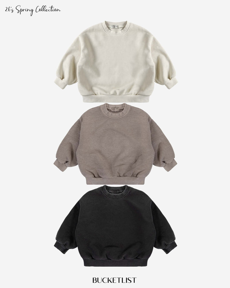 Bucket List - Korean Children Fashion - #littlefashionista - Dyed Sweatshirt