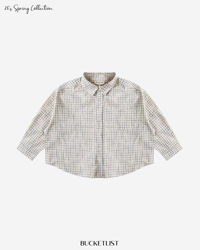 Bucket List - Korean Children Fashion - #littlefashionista - Crease Check Shirt - 2