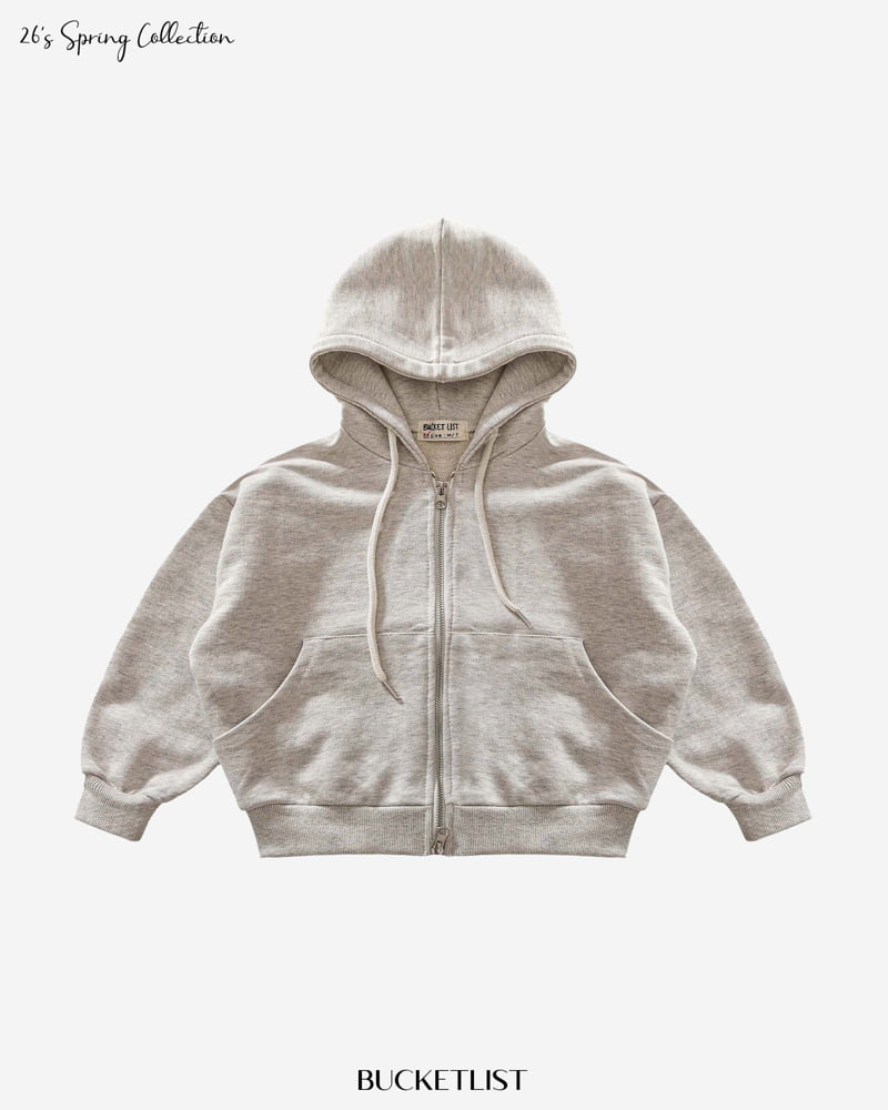 Bucket List - Korean Children Fashion - #littlefashionista - Two-way Sweat Hoodie Zip-up - 2