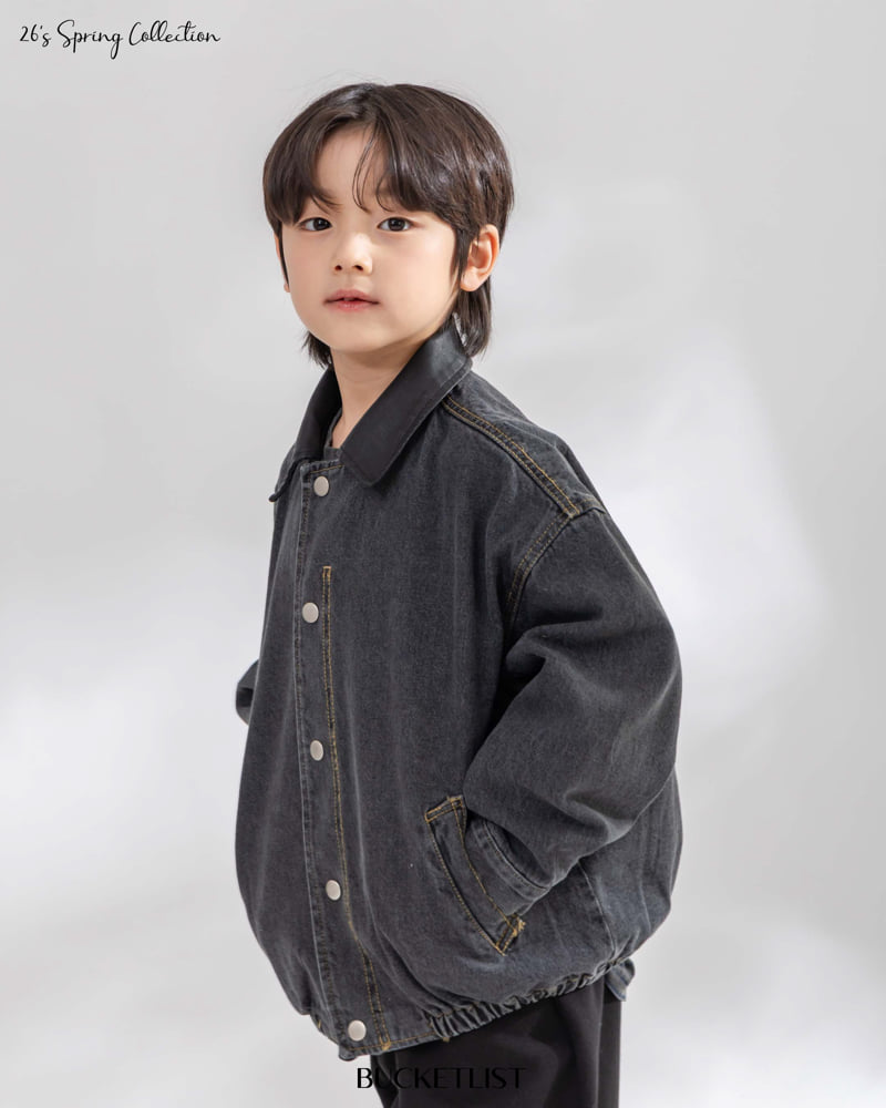 Bucket List - Korean Children Fashion - #magicofchildhood - Denim Blouson Jacket - 8