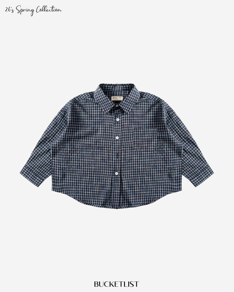 Bucket List - Korean Children Fashion - #magicofchildhood - Crease Check Shirt - 3