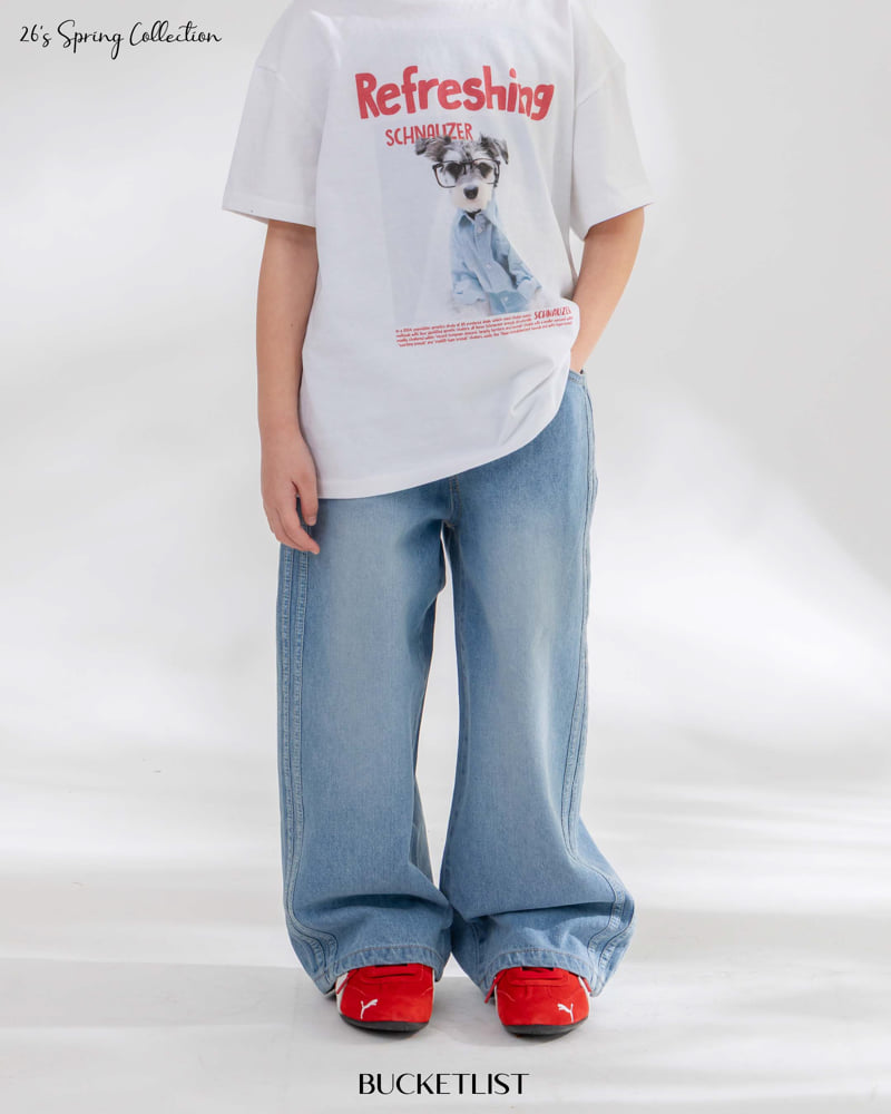 Bucket List - Korean Children Fashion - #magicofchildhood - Track Brush Denim Pants - 10