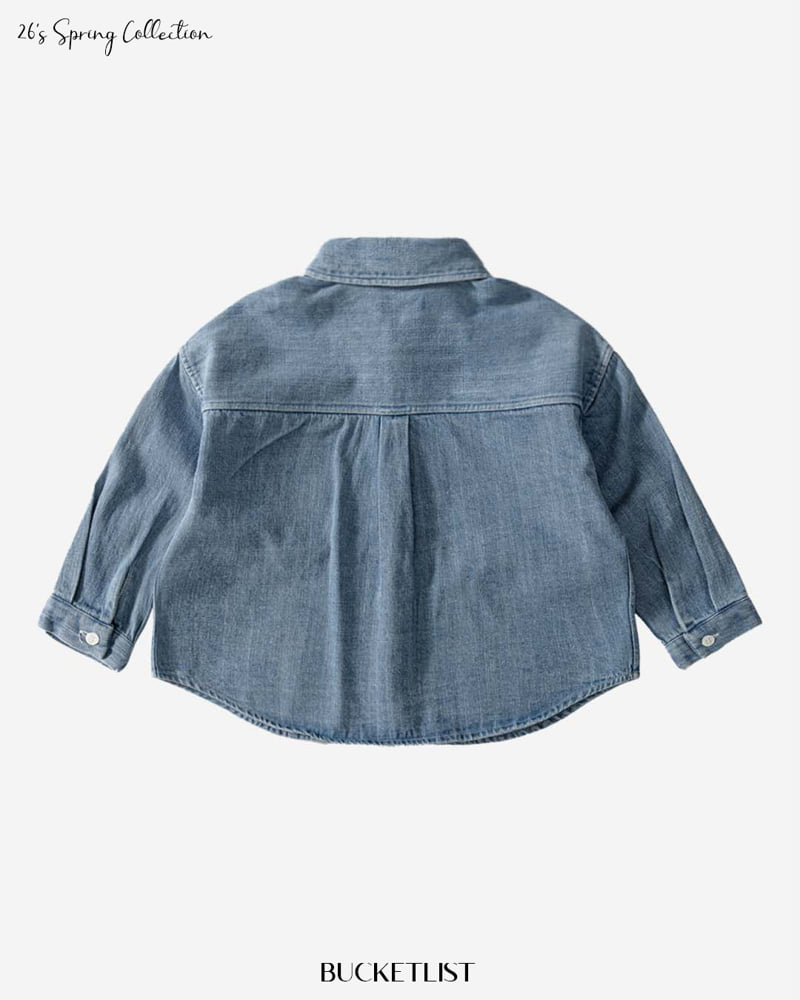 Bucket List - Korean Children Fashion - #littlefashionista - Basic Denim Shirt - 4