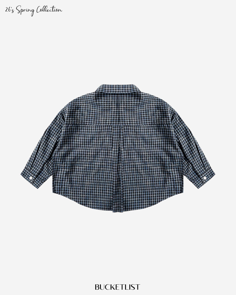 Bucket List - Korean Children Fashion - #magicofchildhood - Crease Check Shirt - 4