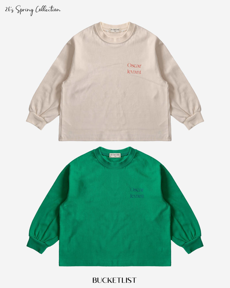 Bucket List - Korean Children Fashion - #minifashionista - Lettering Long Sleeve Tee - 2