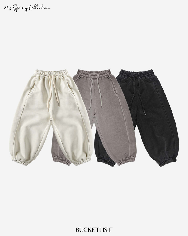 Bucket List - Korean Children Fashion - #minifashionista - Dyed Jogger Pants - 6
