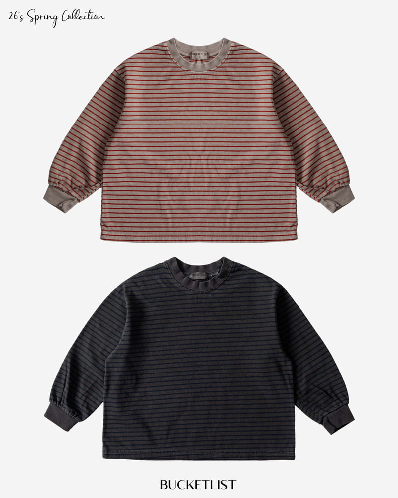 Bucket List - Korean Children Fashion - #prettylittlegirls - 26 Stripe Pigment Tee