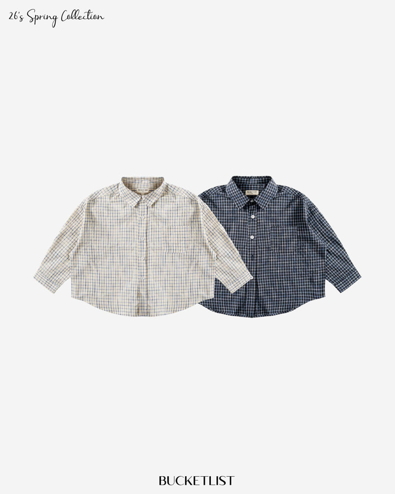 Bucket List - Korean Children Fashion - #prettylittlegirls - Crease Check Shirt - 5
