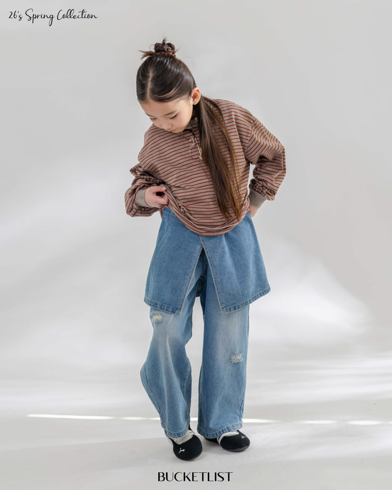 Bucket List - Korean Children Fashion - #stylishchildhood - Layered Denim Skirt - 9