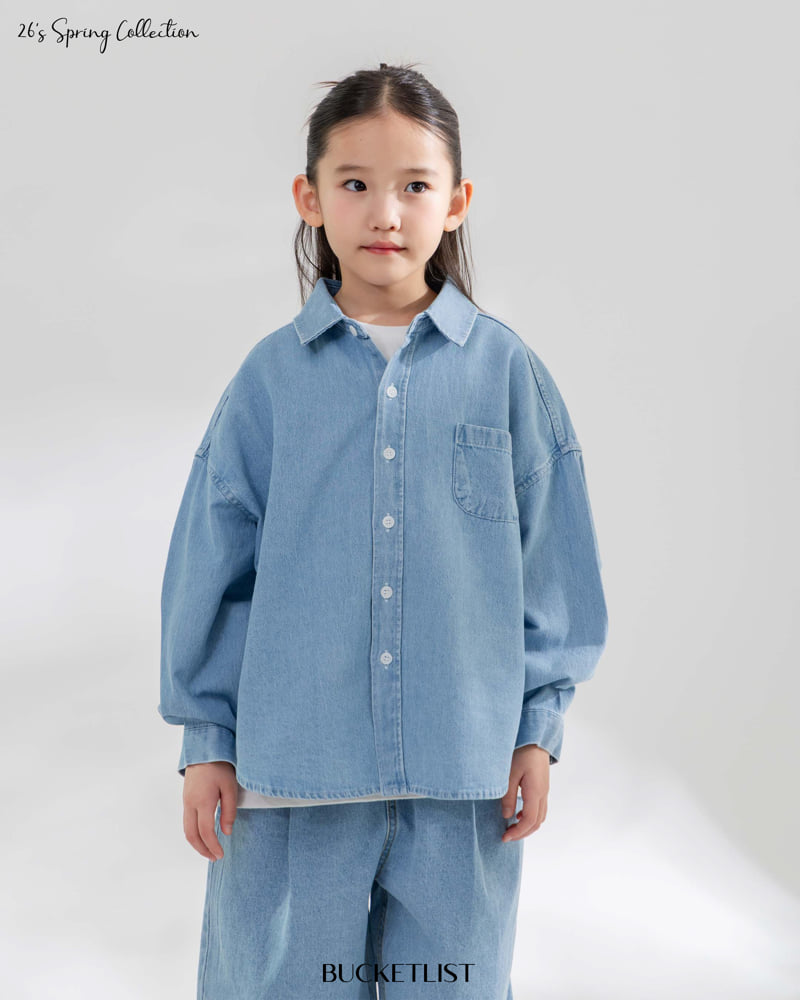 Bucket List - Korean Children Fashion - #todddlerfashion - Basic Denim Shirt - 7