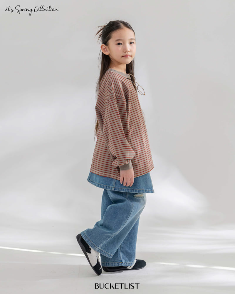 Bucket List - Korean Children Fashion - #todddlerfashion - Layered Denim Skirt - 7