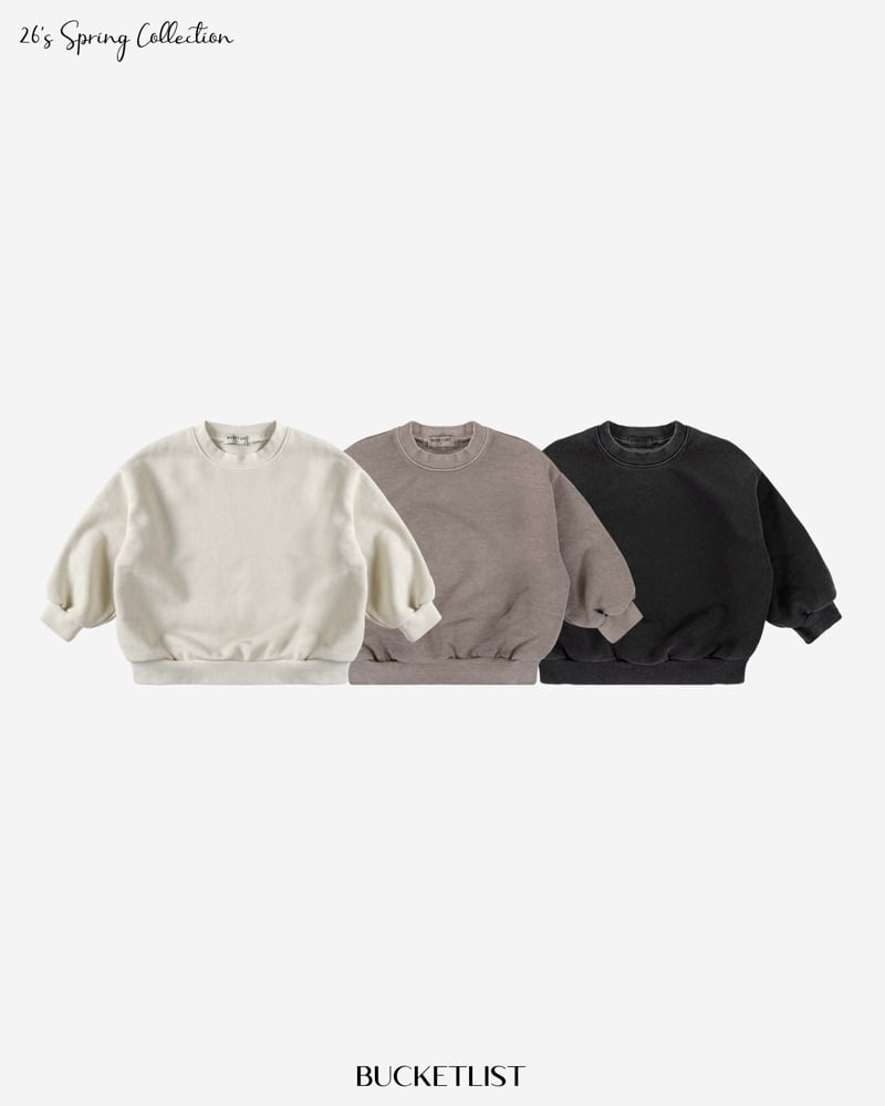 Bucket List - Korean Children Fashion - #toddlerclothing - Dyed Sweatshirt - 6