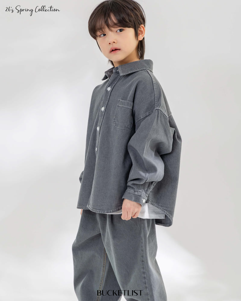 Bucket List - Korean Children Fashion - #toddlerclothing - Basic Denim Shirt - 8