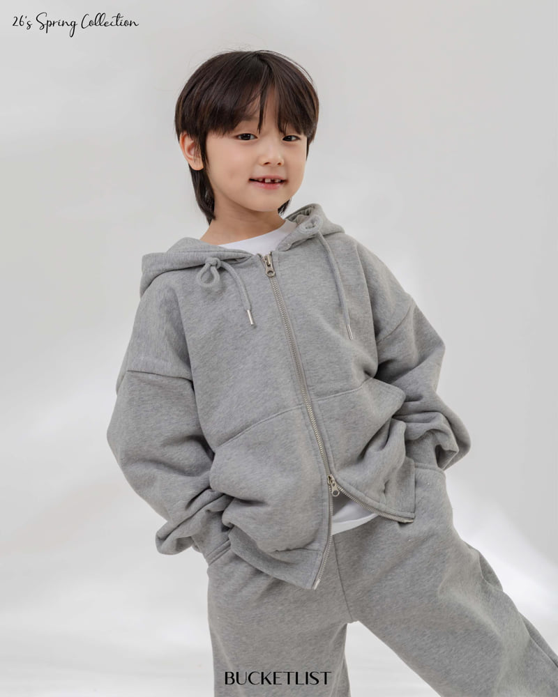 Bucket List - Korean Children Fashion - #toddlerclothing - Two-way Sweat Hoodie Zip-up - 7