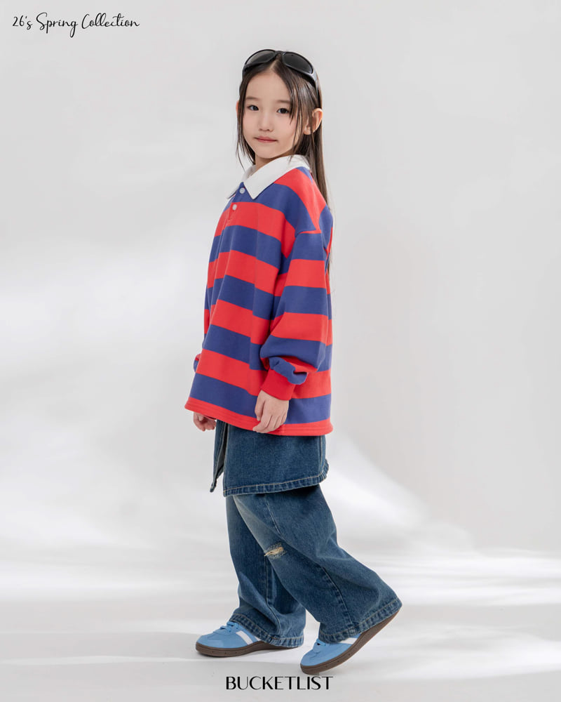 Bucket List - Korean Children Fashion - #toddlerclothing - Layered Denim Skirt - 8