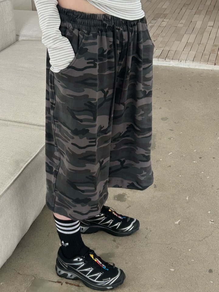 Buckle - Korean Women Fashion - #momslook - Washed Camo Bermuda Shorts - 8