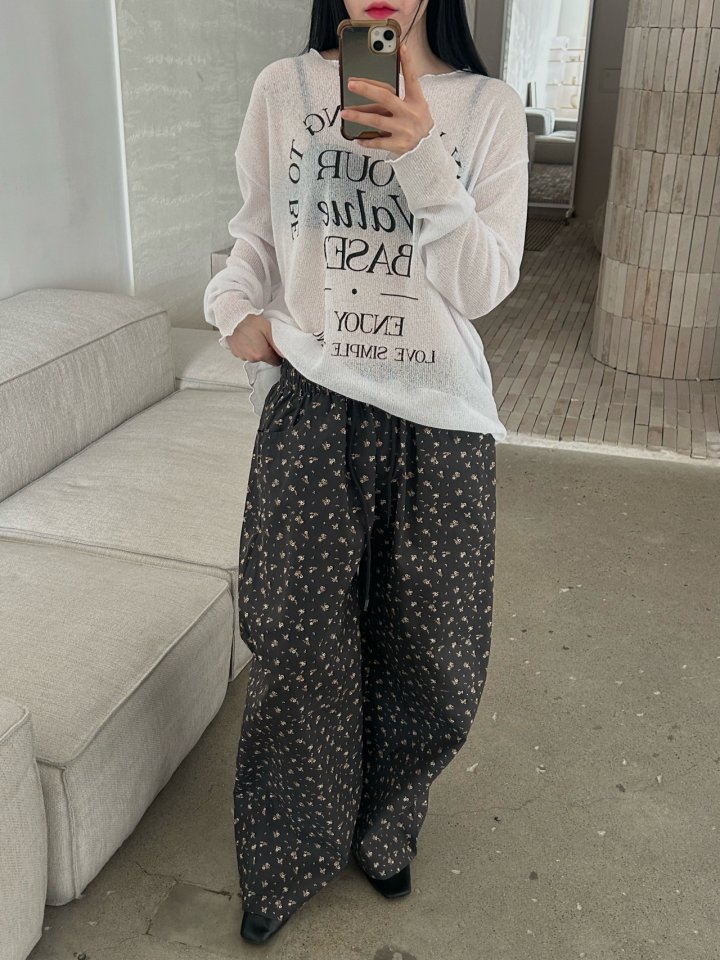 Buckle - Korean Women Fashion - #momslook - Simple Lettering Knit - 11