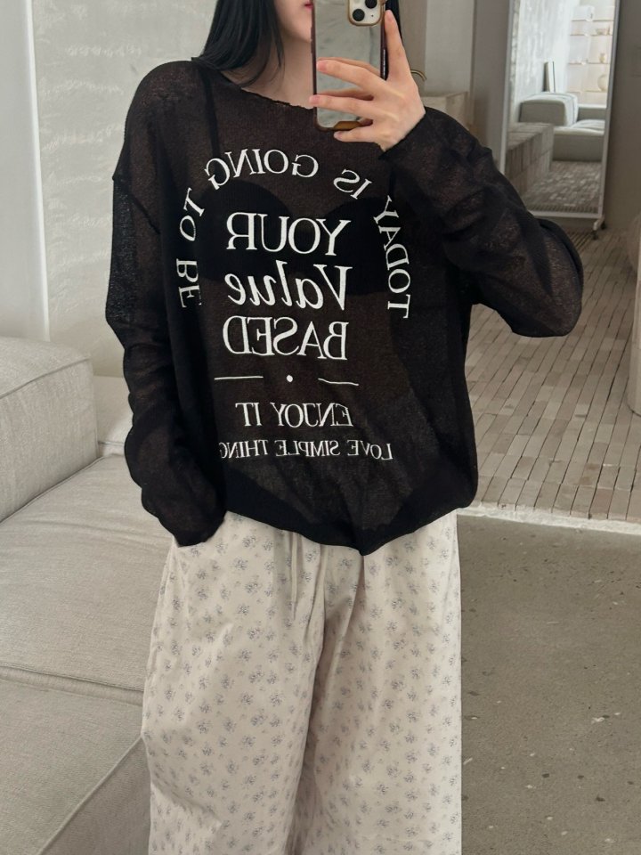 Buckle - Korean Women Fashion - #momslook - Simple Lettering Knit - 7