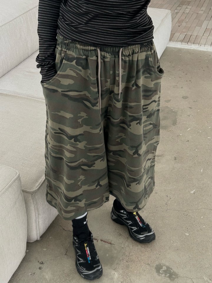 Buckle - Korean Women Fashion - #womensfashion - Washed Camo Bermuda Shorts - 9