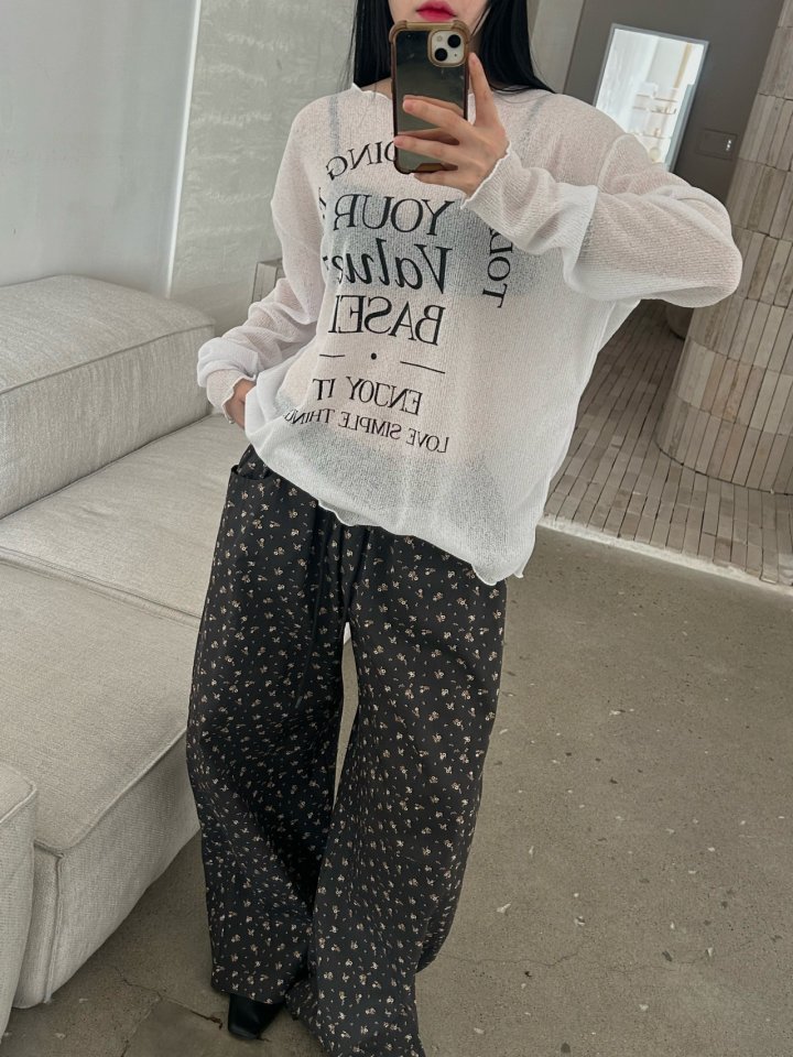 Buckle - Korean Women Fashion - #womensfashion - Simple Lettering Knit - 12