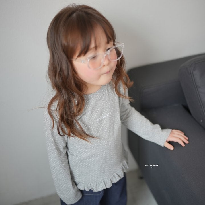 Buttercup - Korean Children Fashion - #childofig - Dot Frill Single Tee