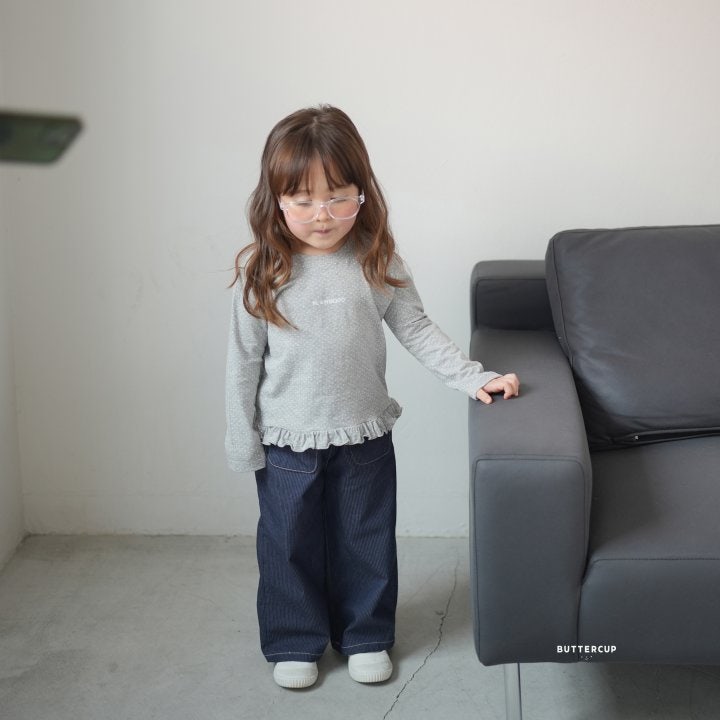 Buttercup - Korean Children Fashion - #childrensboutique - Dot Frill Single Tee - 2