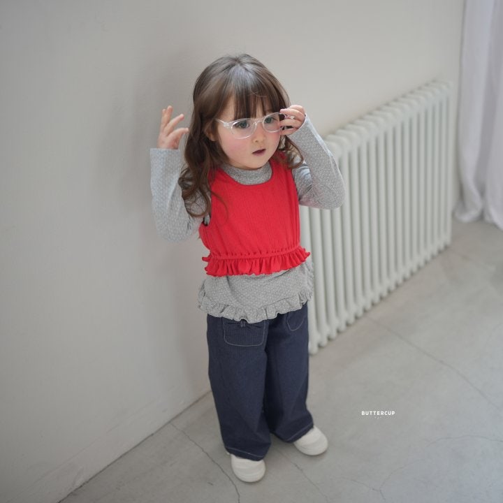 Buttercup - Korean Children Fashion - #fashionkids - Dot Frill Single Tee - 5