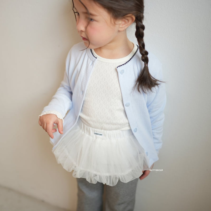 Buttercup - Korean Children Fashion - #fashionkids - Eyelet Pincot Cardigan - 8