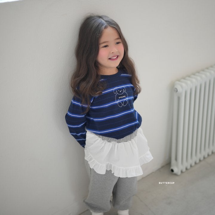 Buttercup - Korean Children Fashion - #fashionkids - Bear O’Clock Pin Tee - 4