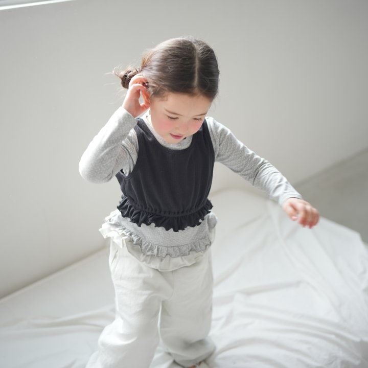 Buttercup - Korean Children Fashion - #kidsstore - Dot Frill Single Tee - 7