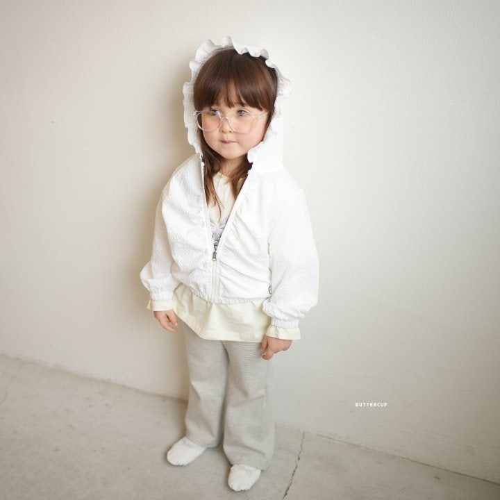 Buttercup - Korean Children Fashion - #kidsstore - Shirring Hood Zip-Up - 4