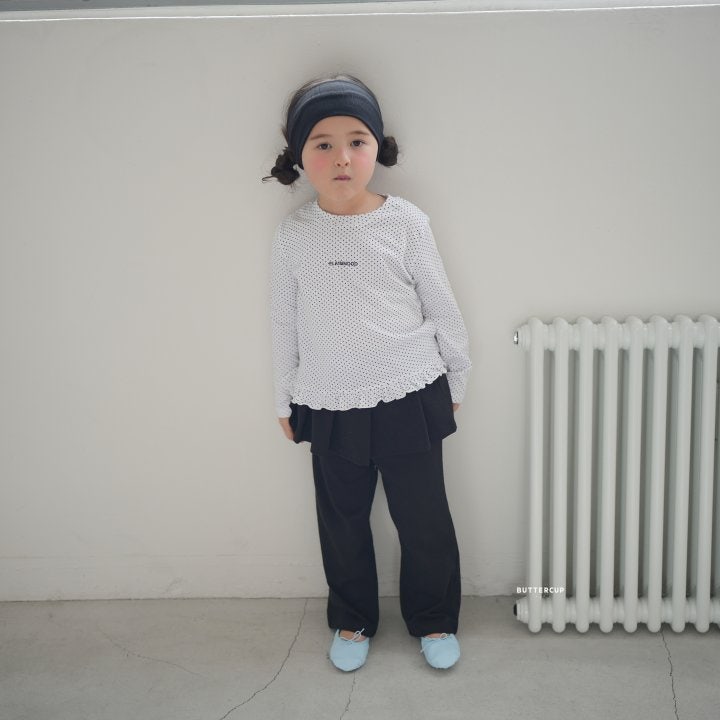 Buttercup - Korean Children Fashion - #littlefashionista - Dot Frill Single Tee - 10